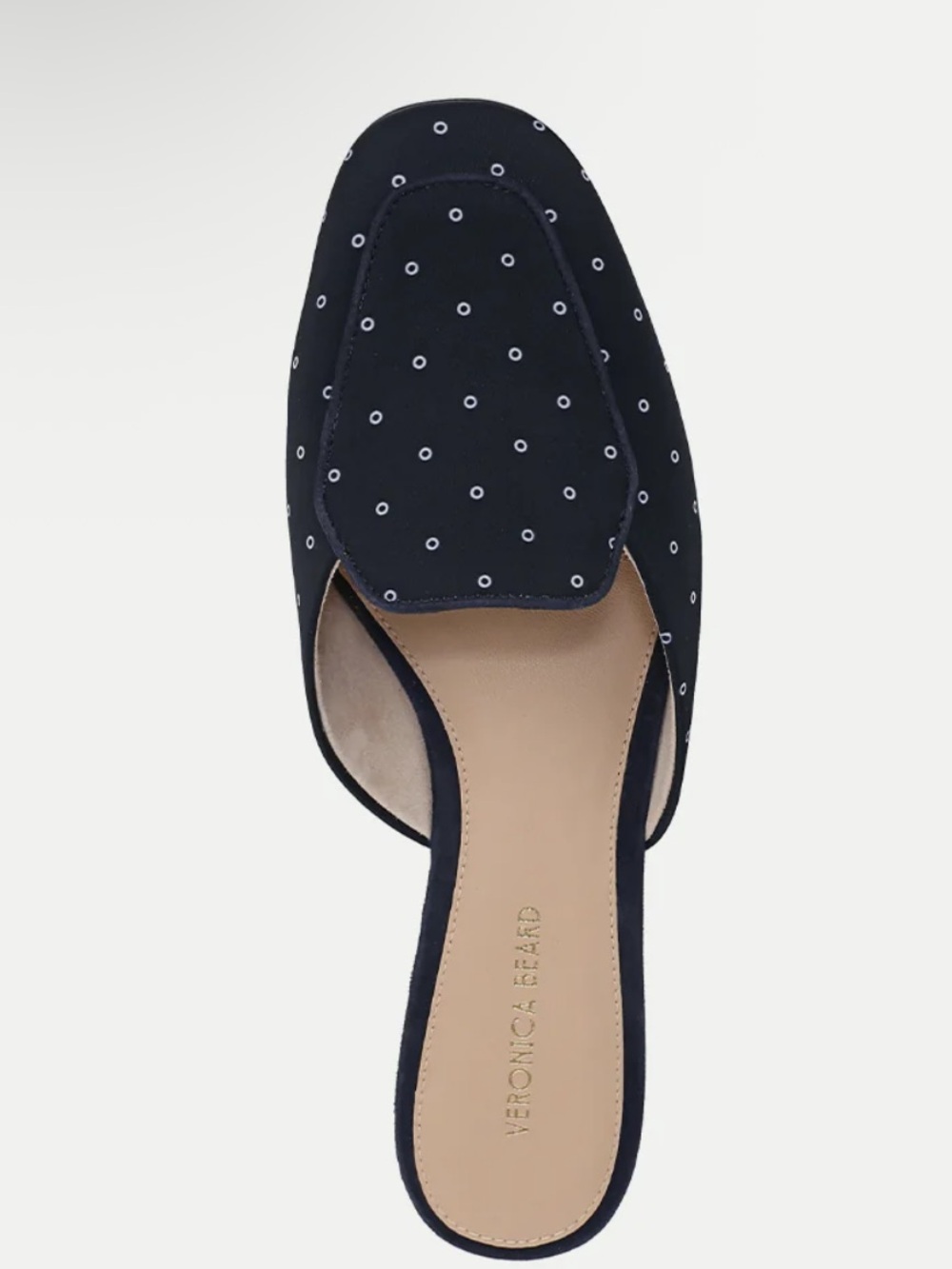 Veronica Beard NIB $350 Moritz Loafer Mule in Navy Blue Print size 8.5